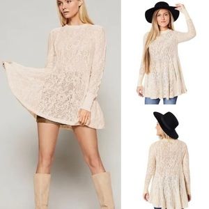 Free People Chamoix Coffee in the Morning Tunic top Shirt NWT
Size XS X-Small